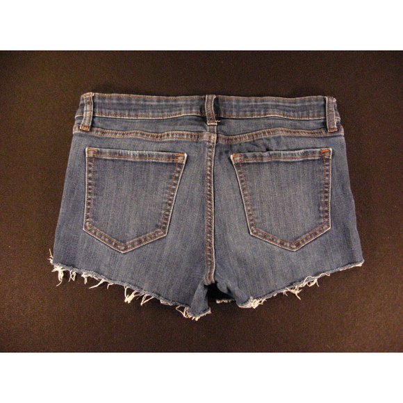 Vintage GAP Womans CUTOFF JEAN SHORTS W 30 MEASURED Daisy Dukes Blue Denim Stret - Picture 2 of 8